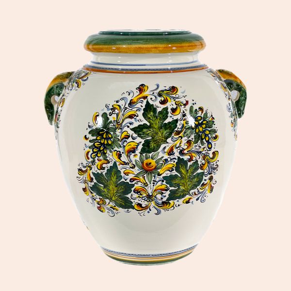 ACC101C 60 - Jar cafaggiolo San Gimignano coat of arms cm60H